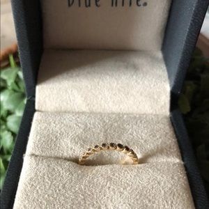 Blue Nile 14k Gold Sapphire Eternity Ring.